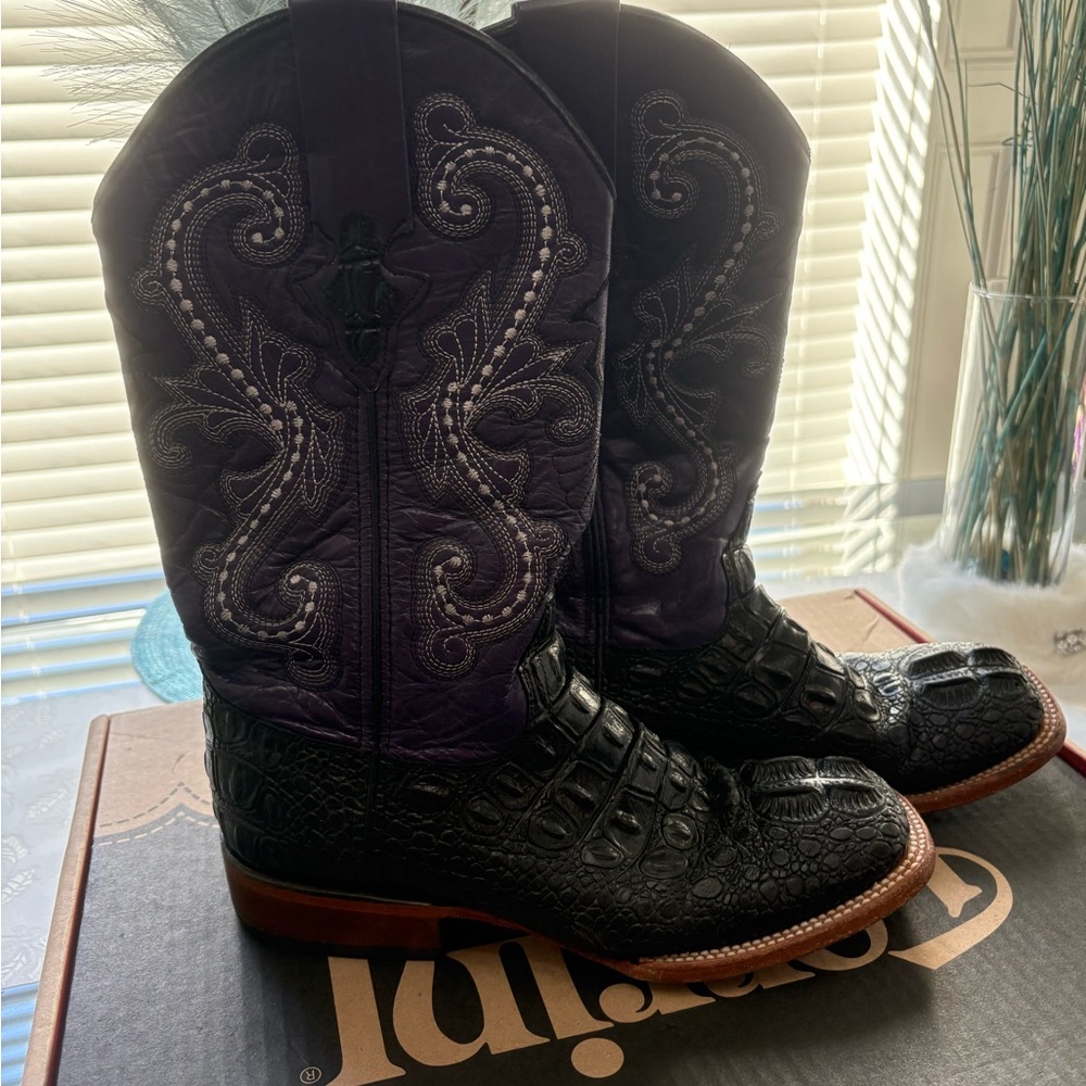 Ferrini Women's Hornback Caiman Print Western Boot